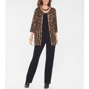 Chico's cheetah striped jacket